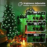 Vista 5 de Brizled Luces de Navidad RGB C9 para exteriores, 66 pies, 100 luces LED que cambian de color, luces de Navidad con control remoto conectables, luces