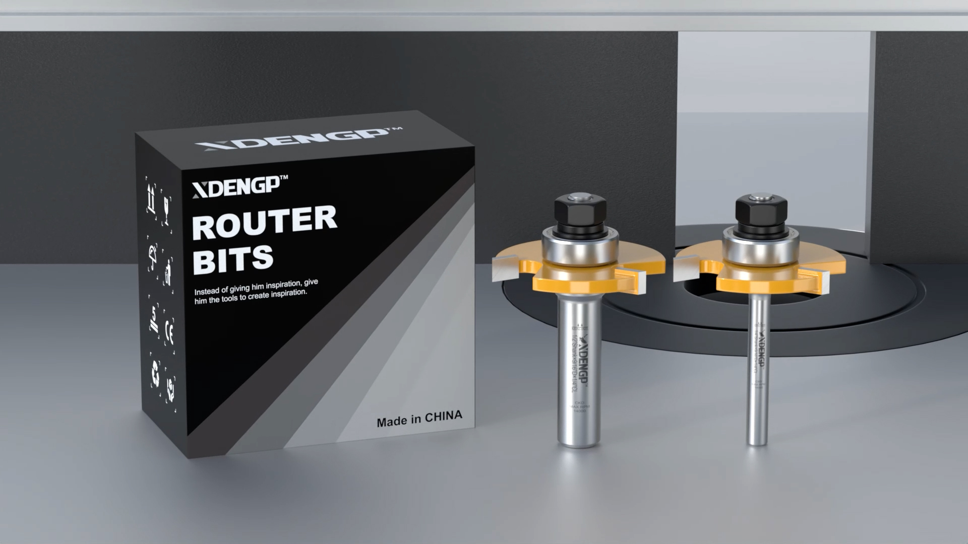 Image of Slot Cutter Router Bit 1 /4 Shank, 3 Wing Slotting Cutter Router Bit for T-Molding Slot Cutting | 7 /32 inch Carbide Height