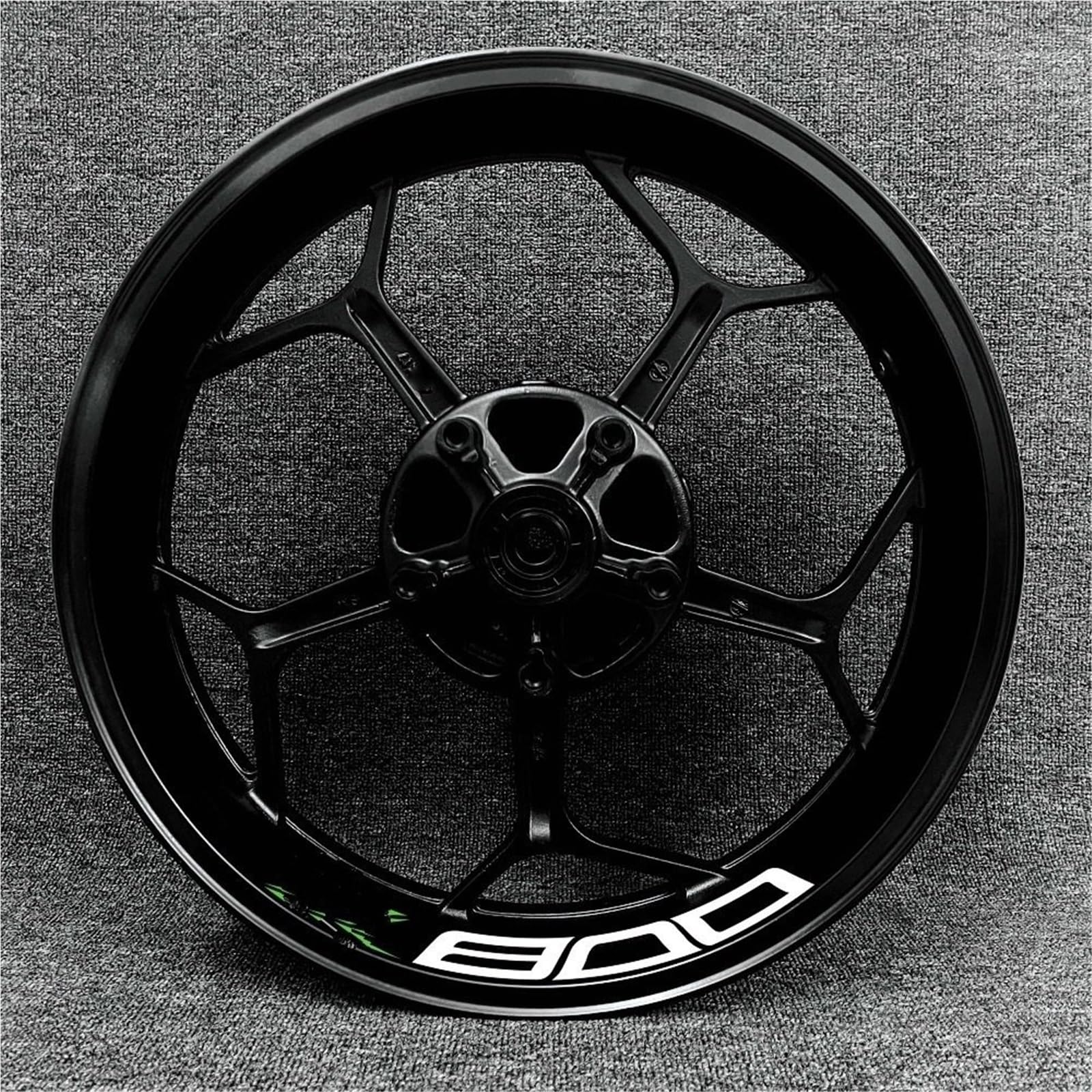for Kawasaki Z800 Motorcycle Front and Rear Tire Waterproof Sticker Reflective Stripe Rim Set Decal Decorative(Color26)