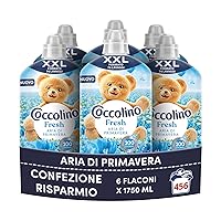 Coccolino Ammorbidente Concentrato Aria di Primavera, Ammorbidente Lavatrice con Tecnologia Stay Fresh