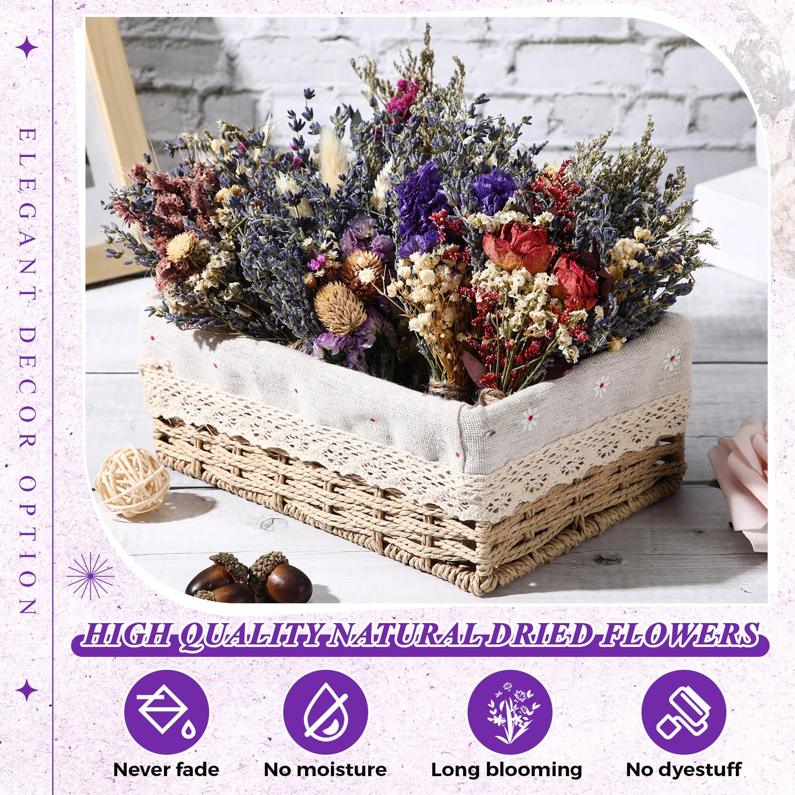 Layhit Boho-Trockenblumenstrauß, Mini-Hochzeit, handgefertigt, Trockenblumen, Dekoration für Vasen, Basteln, Foto-Boutonniere für Männer, Blumenpflanze für Brautjungfer, Geschenk,