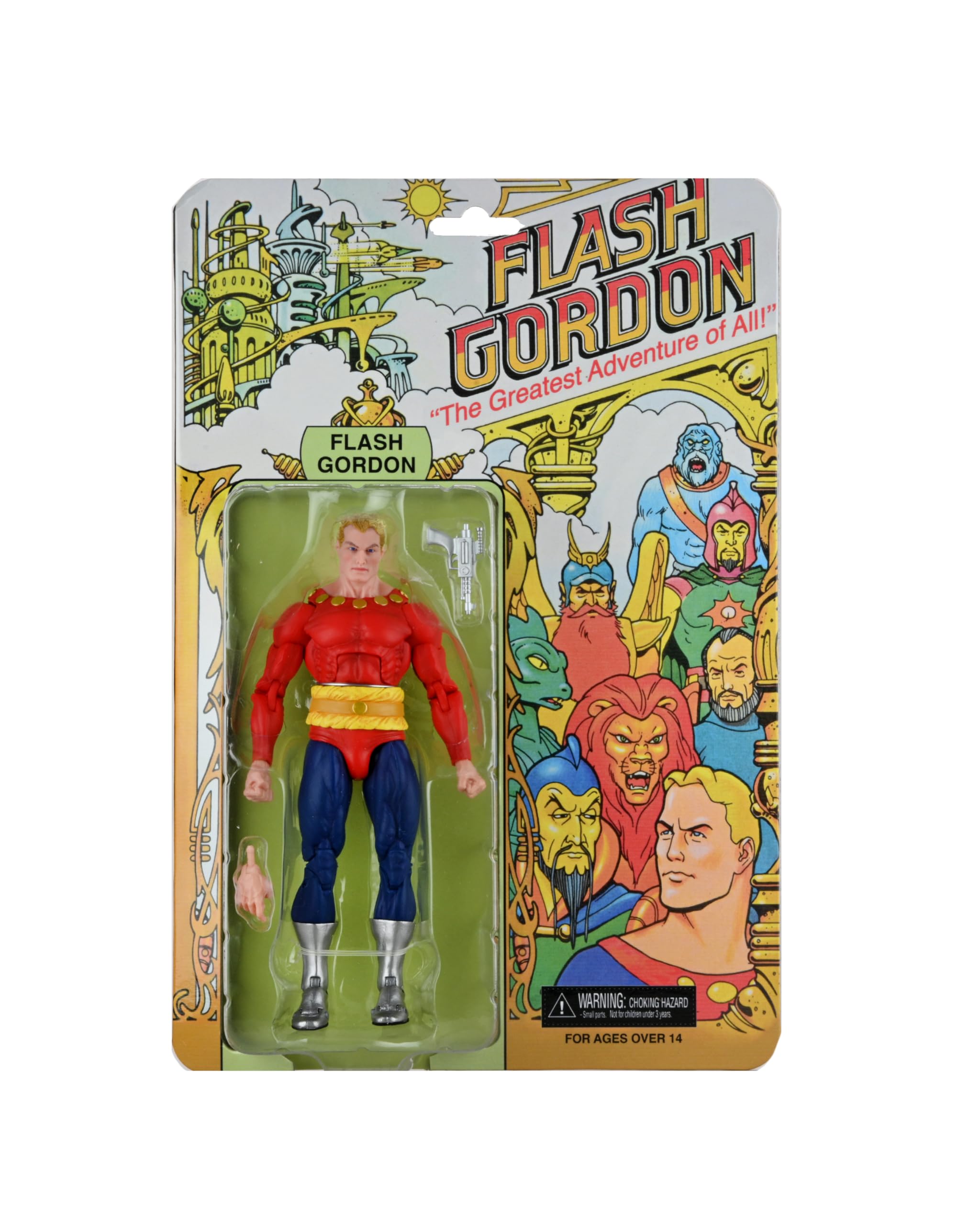 NECA Flash Gordon Action Figure Classica 17,8 Cm: Giocattolo Da Collezione Ispirato Al 1979