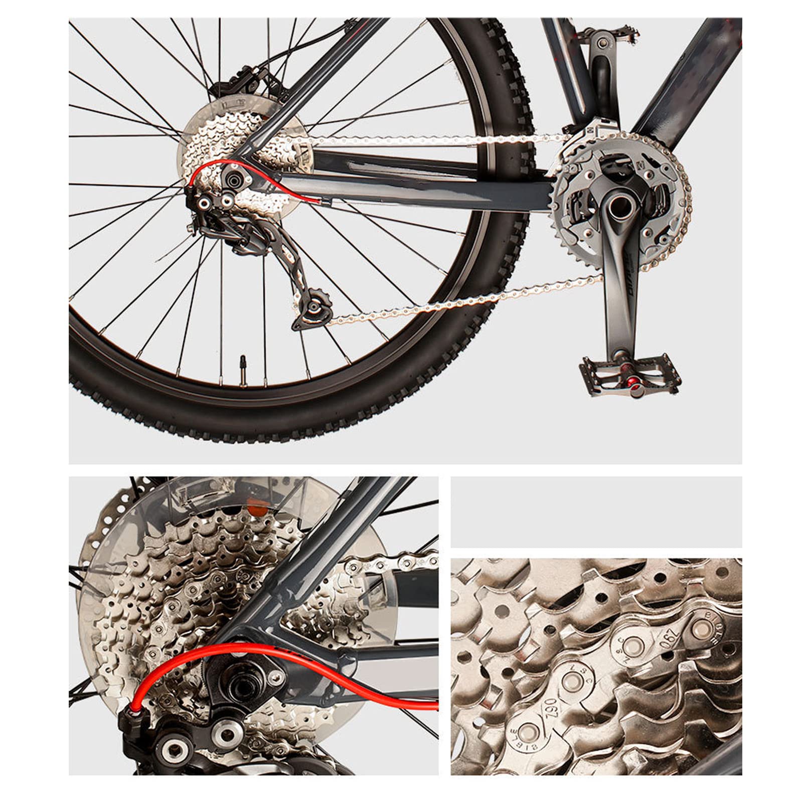 8 Speed Bike Chain, 116 Links Mountain Bike Chain for 6 7 8 18 21 24 Speed Bike - Image 4