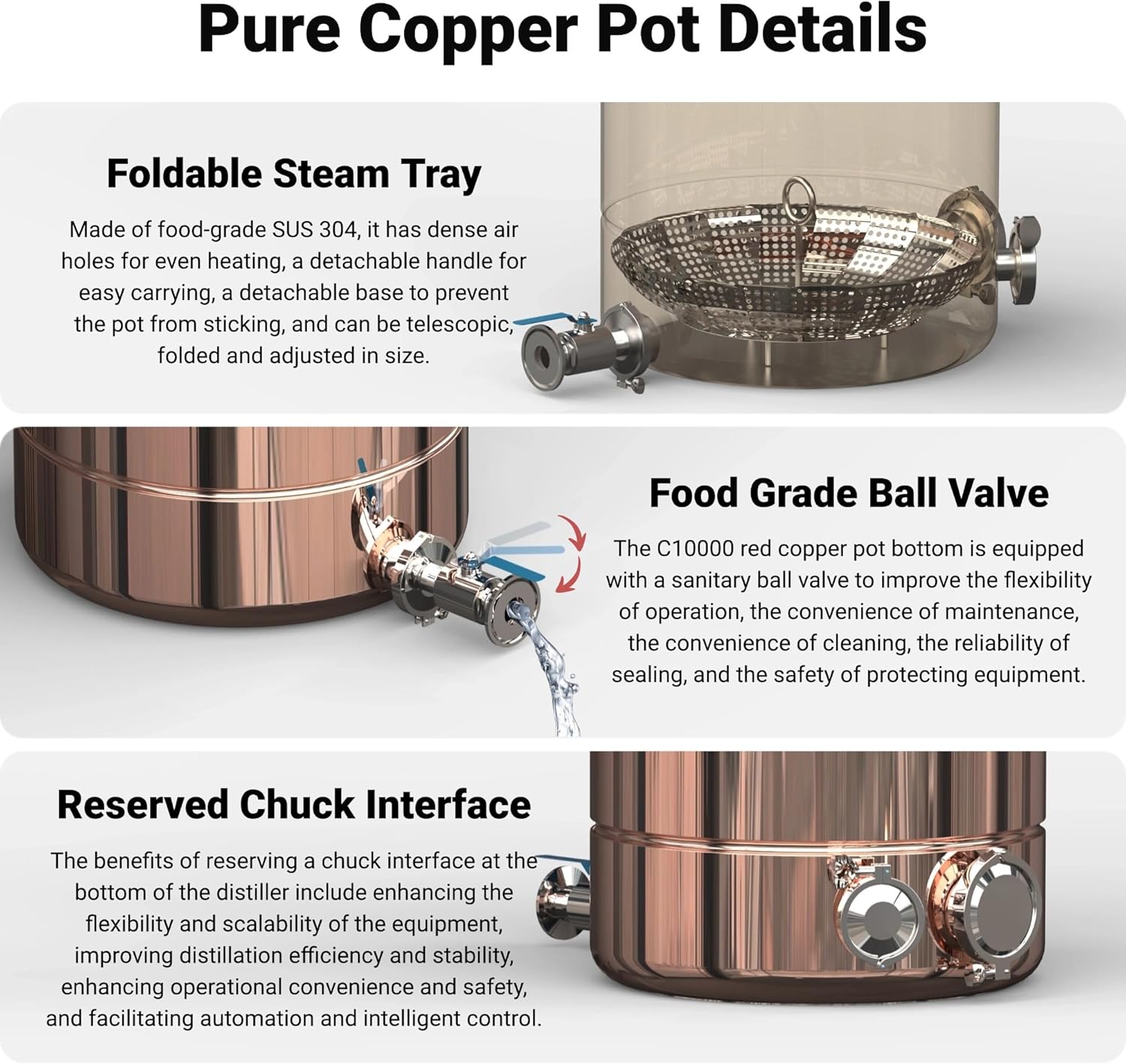 HOOLOO CU30 24L 6.3 Gal Alcohol Distiller Pure Copper Alcohol Still Wine Making Boiler moonshine still Home Distilling Kit with Thermometer for Whiskey Brandy Rum