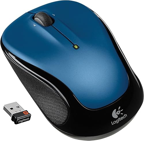 Logitech Mouse inalámbrico M325 - Ratón óptico ambidiestro con agarres de goma, conexión inalámbrica avanzada de 2.4 GHz, diseño de 5 botones, azul