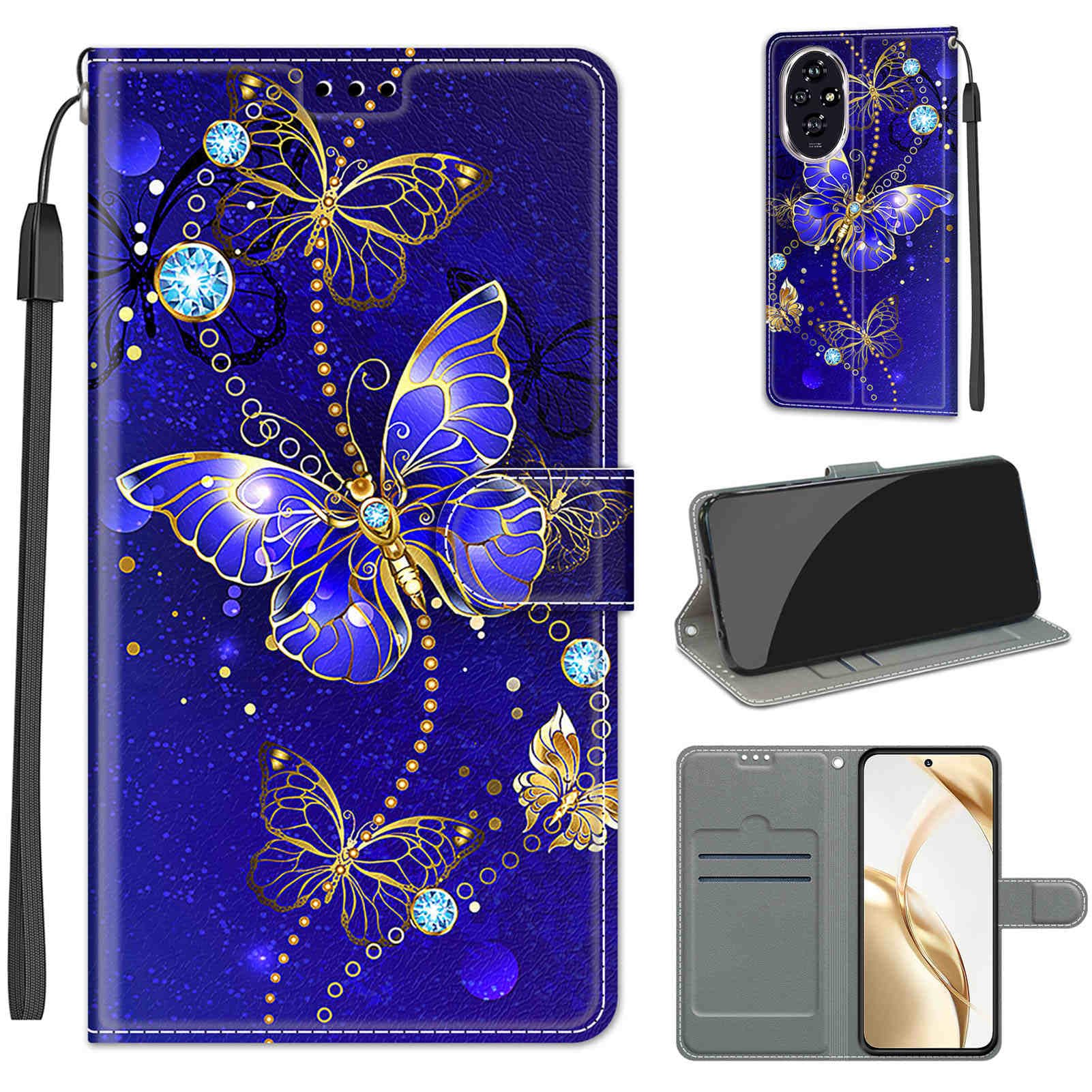 Cover Compatibile con Honor 200 Pro, Premium Pelle PU Portafoglio Flip Libro Custodia per Honor 200 Pro [Protezione Completa] - rosa