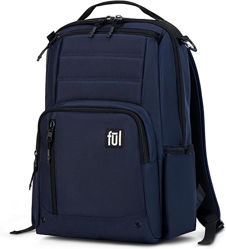 FUL Tactics Collection - Mochila para portátil de 15 pulgadas, bolsa acolchada Phantom para computadora para viajes o viajes, azul marino Negro