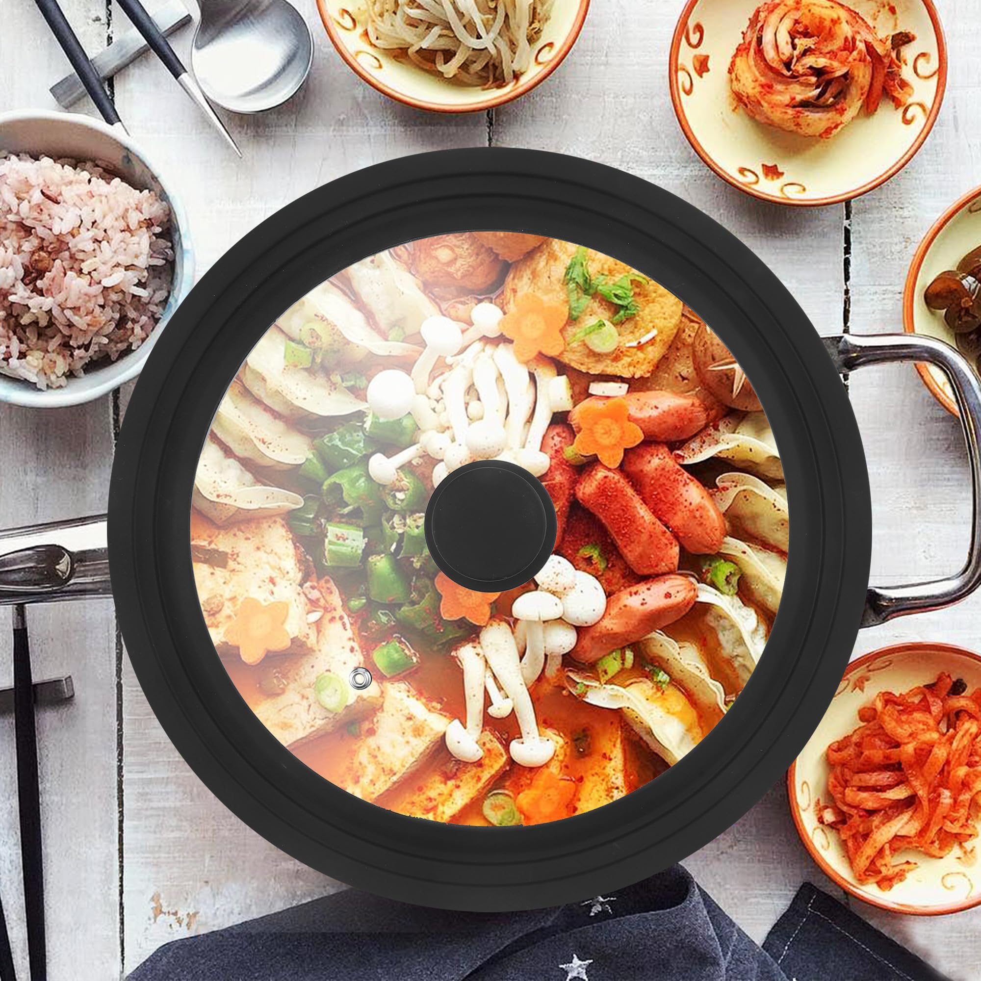 Coperchio Della Pentola Per Friggere Casseruola In Vetro - Foto 6