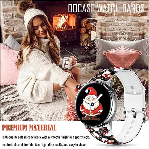 Miniatura 5 de Correas de Navidad de 0.787 pulgadas compatibles con Samsung Galaxy Active 2 de 1.732 pulgadas, 1.575 pulgadas, Galaxy Watch 3 de 1.614