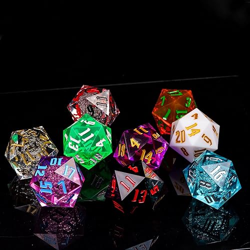 Miniatura 6 de Poludie Dados individuales D20 de 2.165 in, dados DND de 20 caras, dados poliédricos gigantes D20 D20 D20 grandes para Calabozos y Dragones, RPG,