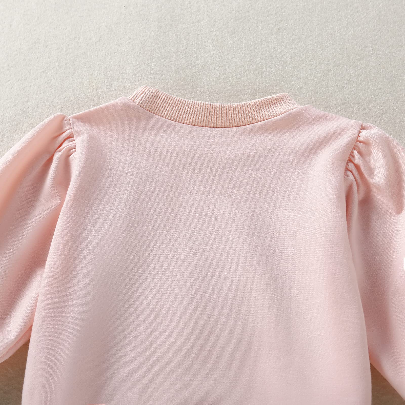 Baby Girl Boy Crewneck Sweatshirt Romper, Long Sleeve Rainbow Pullover Sweater Top Warm Fall Winter Clothes