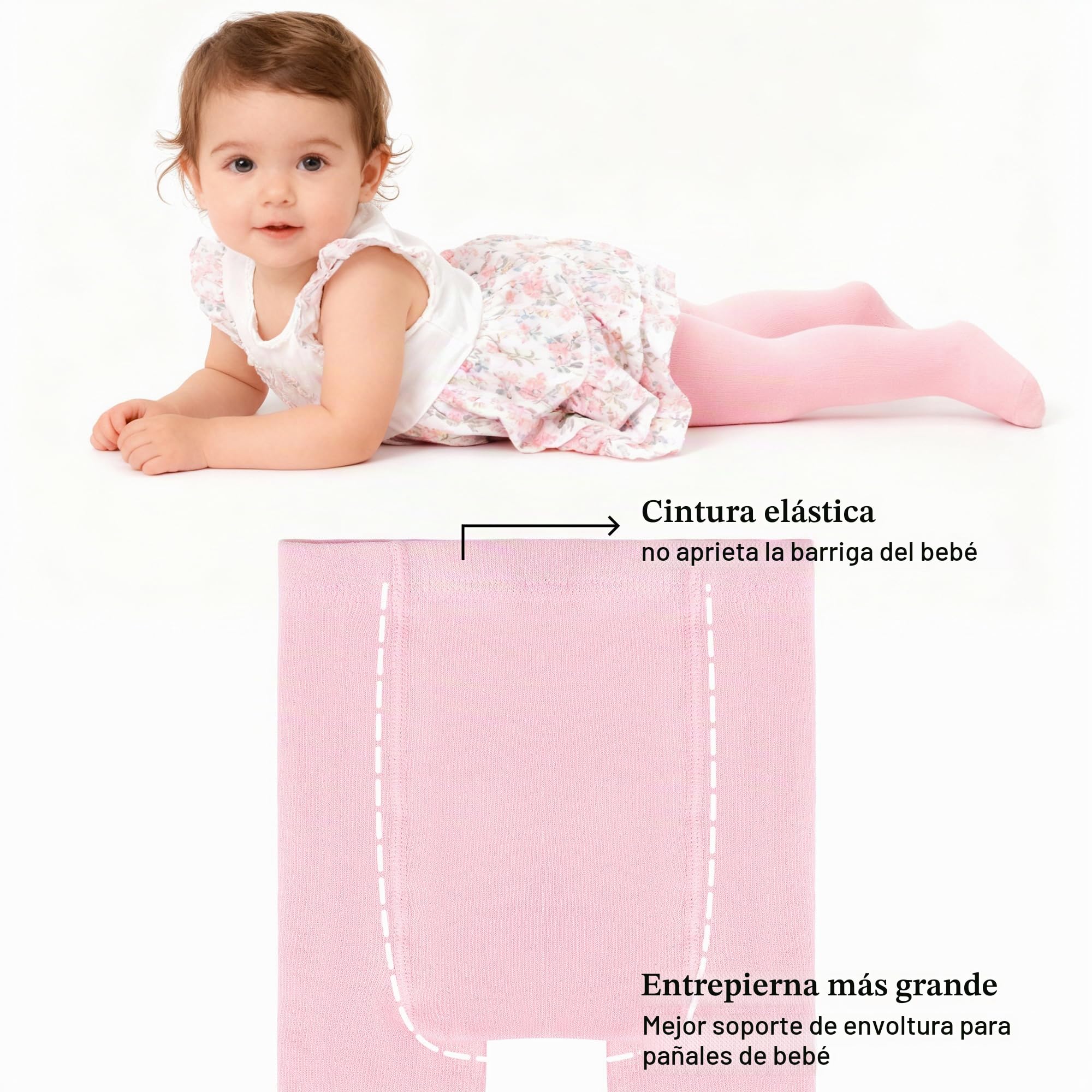 Medias para niñas pequeñas, 4 pares de medias de algodón, negro, blanco, rosa, gris, 0-24 meses, medias para bebés recién nacidos, medias para niños recién nacidos
