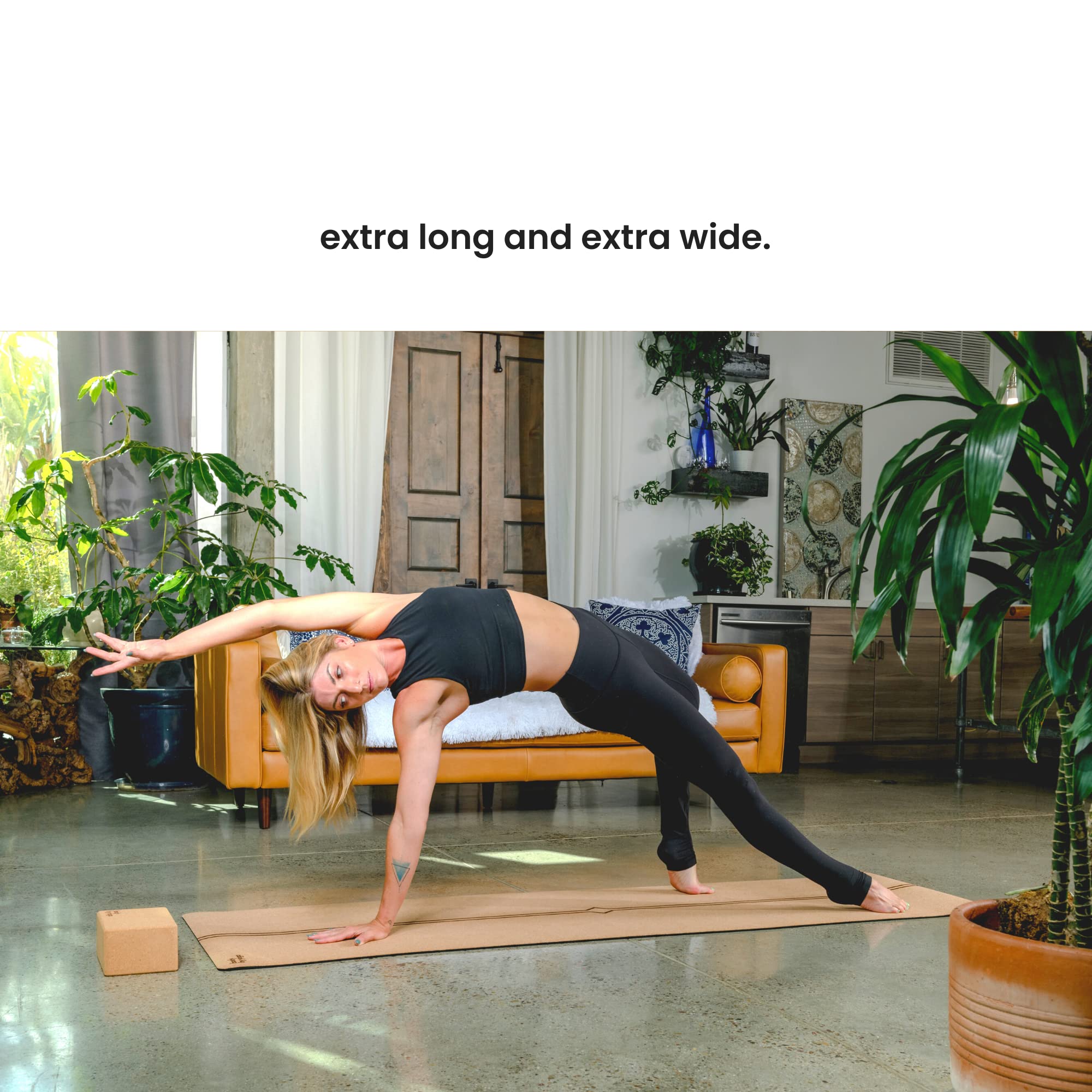 Performance Cork Yoga Mat For Men And Women - Non Slip, Extra Thick Grip. Thicker, Longer, And Wider For More Comfort And Support. Tough Enough For Hot Yoga. Natural, Non Toxic, And