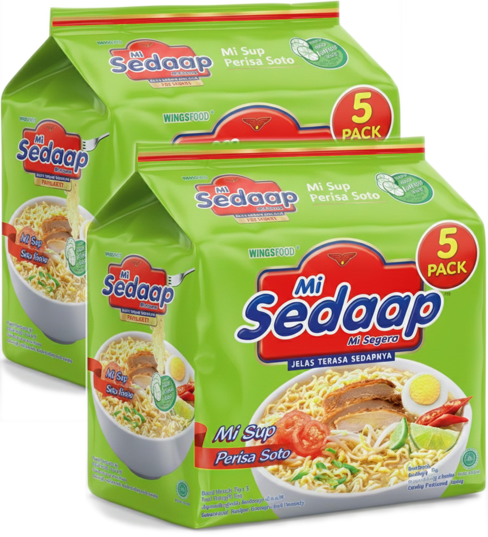 Mi Sedaap Lime Soup Instant Noodles Pack of 10 – Perisa Soto Flavor Ramen Cups, Halal Noodle Packs
