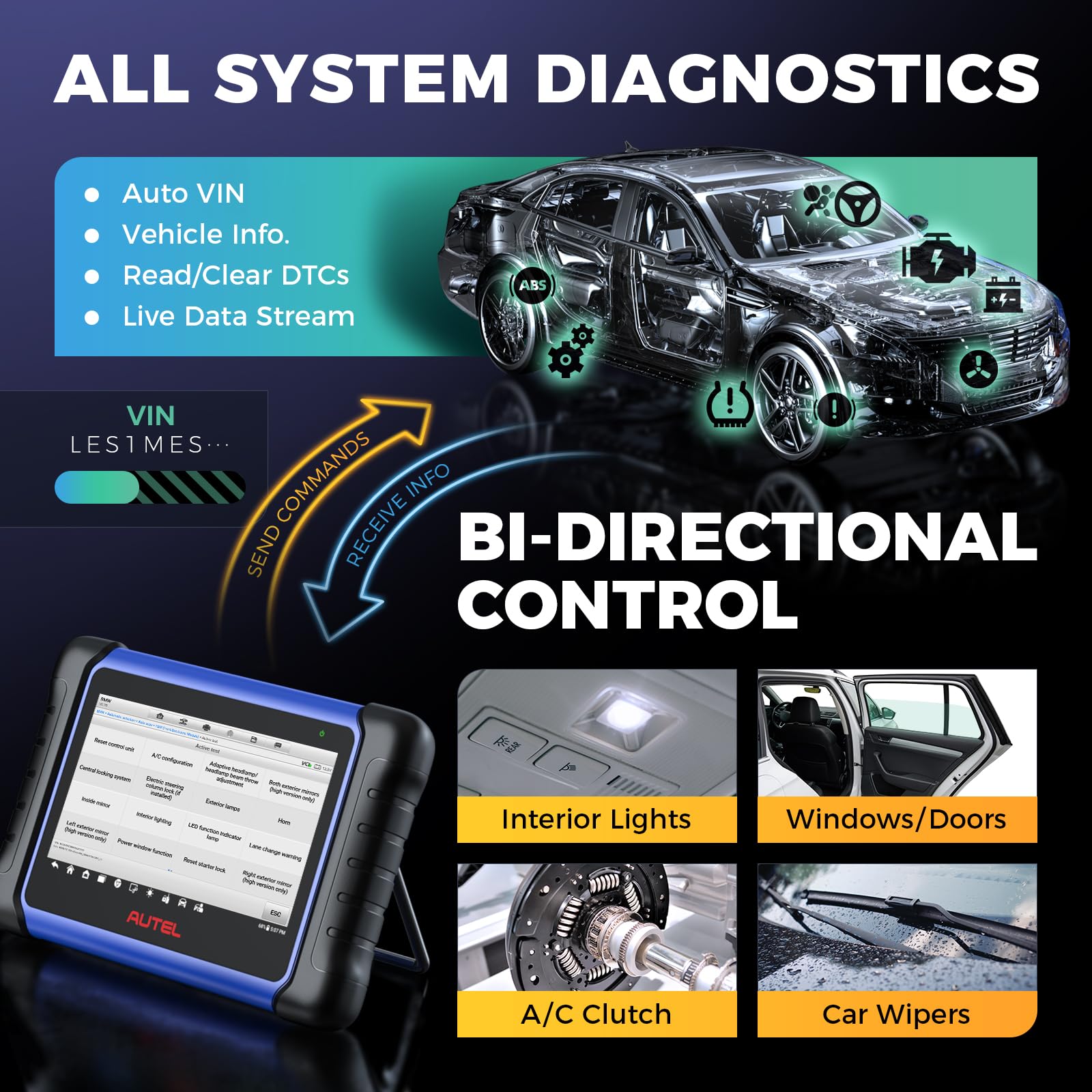 Autel MaxiIM IM508S mit XP200 Schlüssel Programmiergerät Auto, 2-Jahre Update[Wert 650€], 2026 Up von KM100 IM508 IM608PRO Autoschlüssel Programmierer, 3K+ Bidirektionale Test, 40+ Dienste, Android 11 | 3000+ Bidirektionale Tests, 40+ Servicefunktionen, e