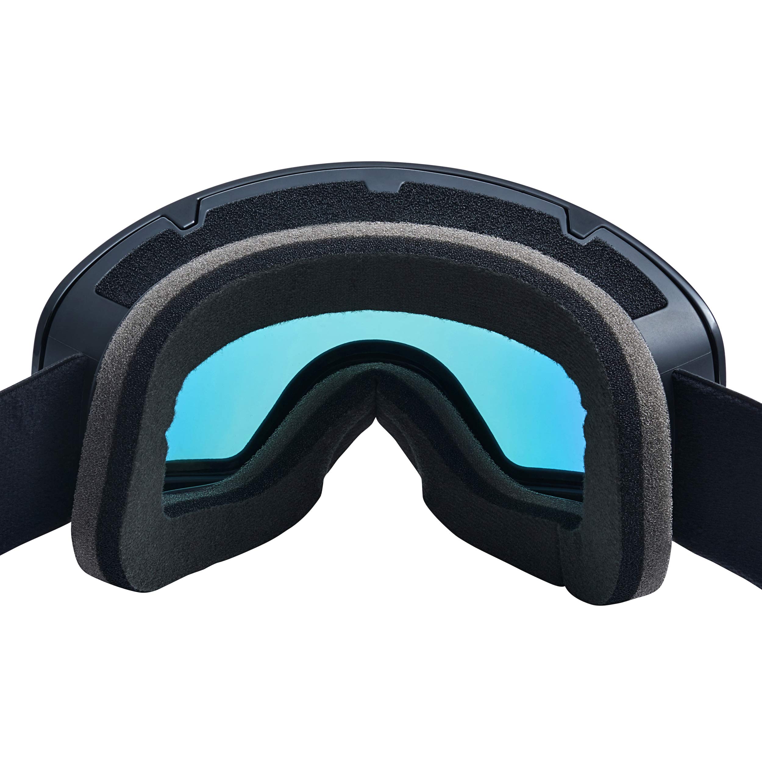 Black Crevice Lunettes de Ski Schladming - Double écran - Revêtement Anti-buée - Protection UV400 (Noir/Rouge, L (Tour de tête 58-61 cm)