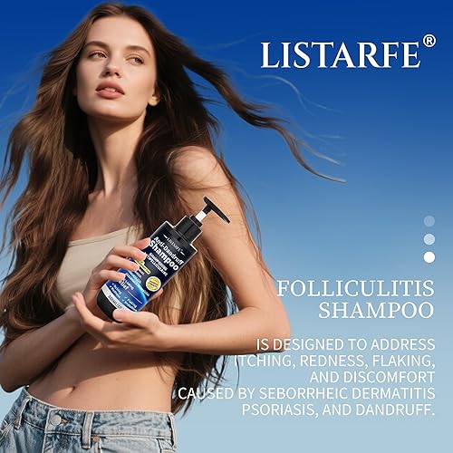 Miniatura 6 de Champú para aliviar la psoriasis y la caspa - Tratamiento antifúngico del cuero cabelludo para la dermatitis seborreica, foliculitis y cuero