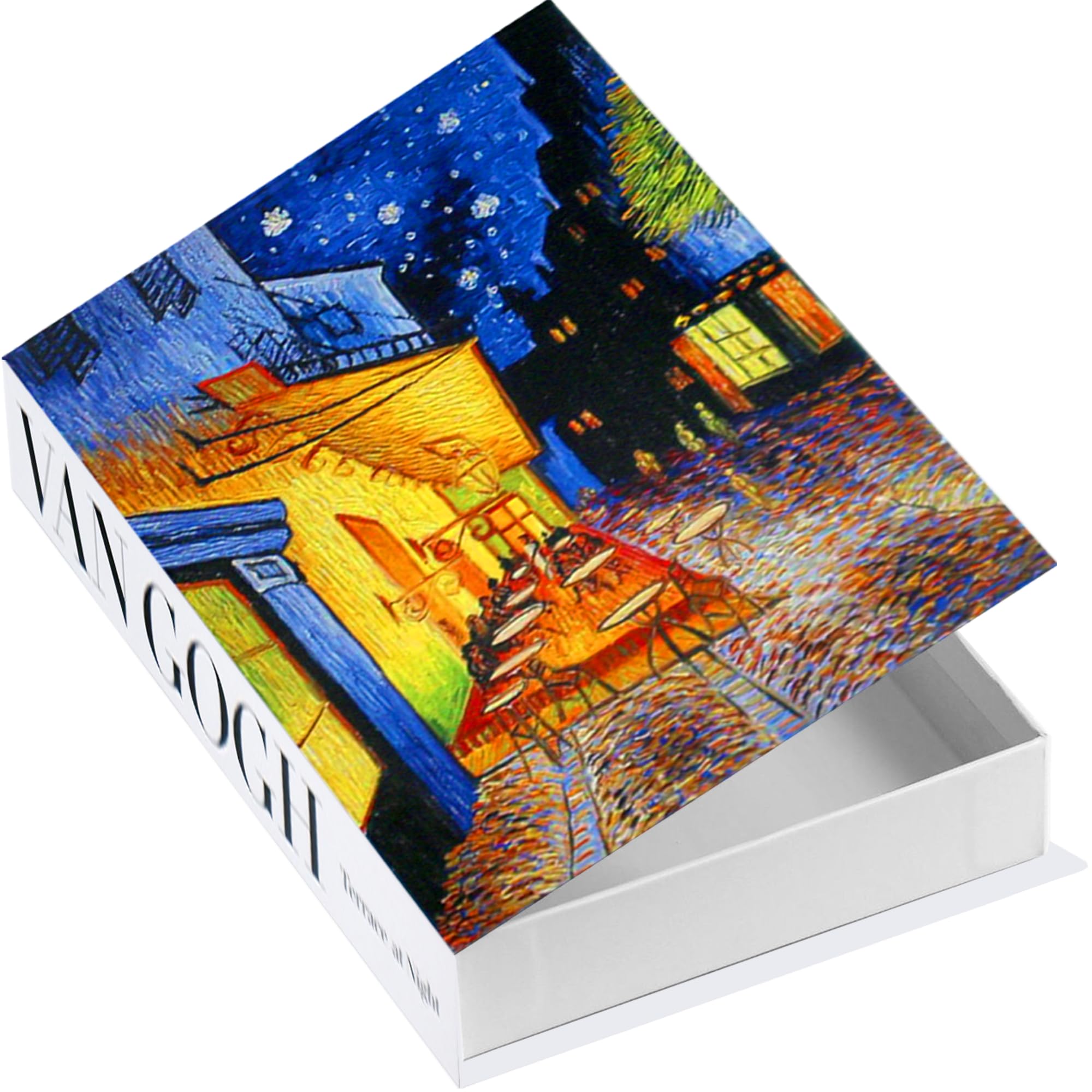 Gwezmxs Decorative Books, Book Storage Box, Magnetic Decoration Fake Boxbooks for Home, Office, Bookshelf - Blue - Street View