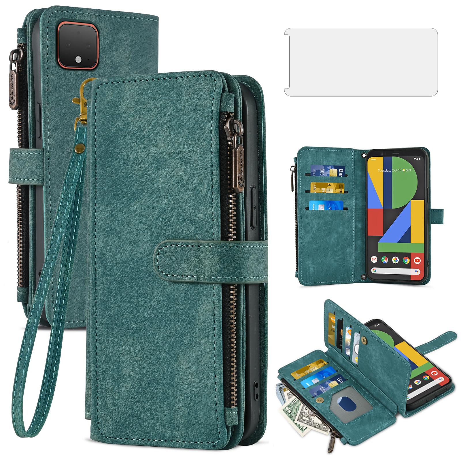 Asuwish Cover Per Google Pixel 8 Con Cordino E Pellicola Vetro Temperato Supporto A 865551