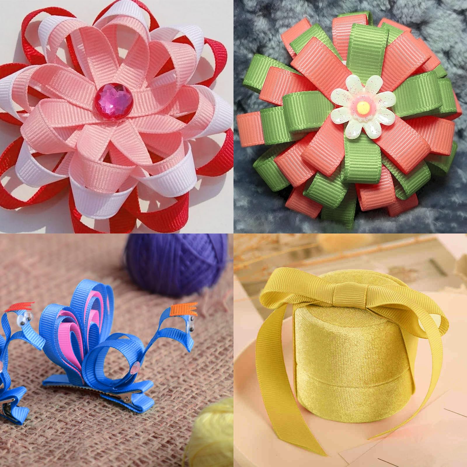 BVIEAKD 26mm x 45m Maize Grosgrain Ribbon Maize Ribbon for Gift Wrapping Very Suitable for Weddings Decoration Bouquet Arts Craft Sewing Hair Bow Invitation - Image 4