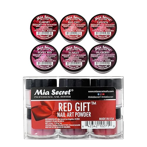 Mia Secret - Colección de polvo acrílico para uñas polímero Marry ME 6 piezas