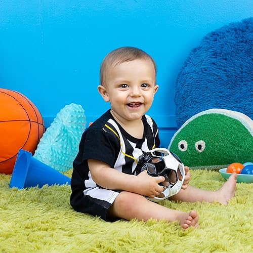 Miniatura 9 de Bright Starts Oball - Juguete clásico de fácil agarre rosamorado edades recién nacidas Azul/Verde, Rosado/Púrpura, Rojo/Amarillo