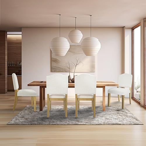 Miniatura 126 de HomePop Parsons - Silla clásica tapizada para comedor Gris ceniza,Azul Demask,Marrón Boucle (paquete individual),Marrón (Brown Damask),Marrón (Brown