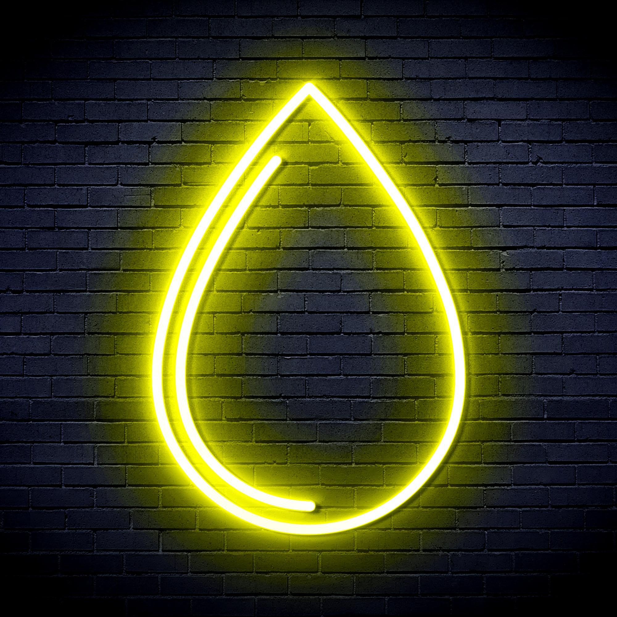 ADVPRO Water Droplet Flex Silicone LED Neon Sign - Yellow - st16s33-fnu0015-y — image 1