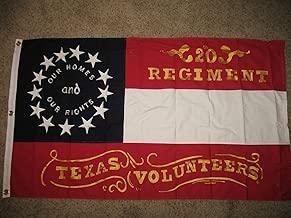20th Regiment Texas Volunteers Flag Cotton 3x5 Flag Clips Embroidered Sewn - coolthings.us