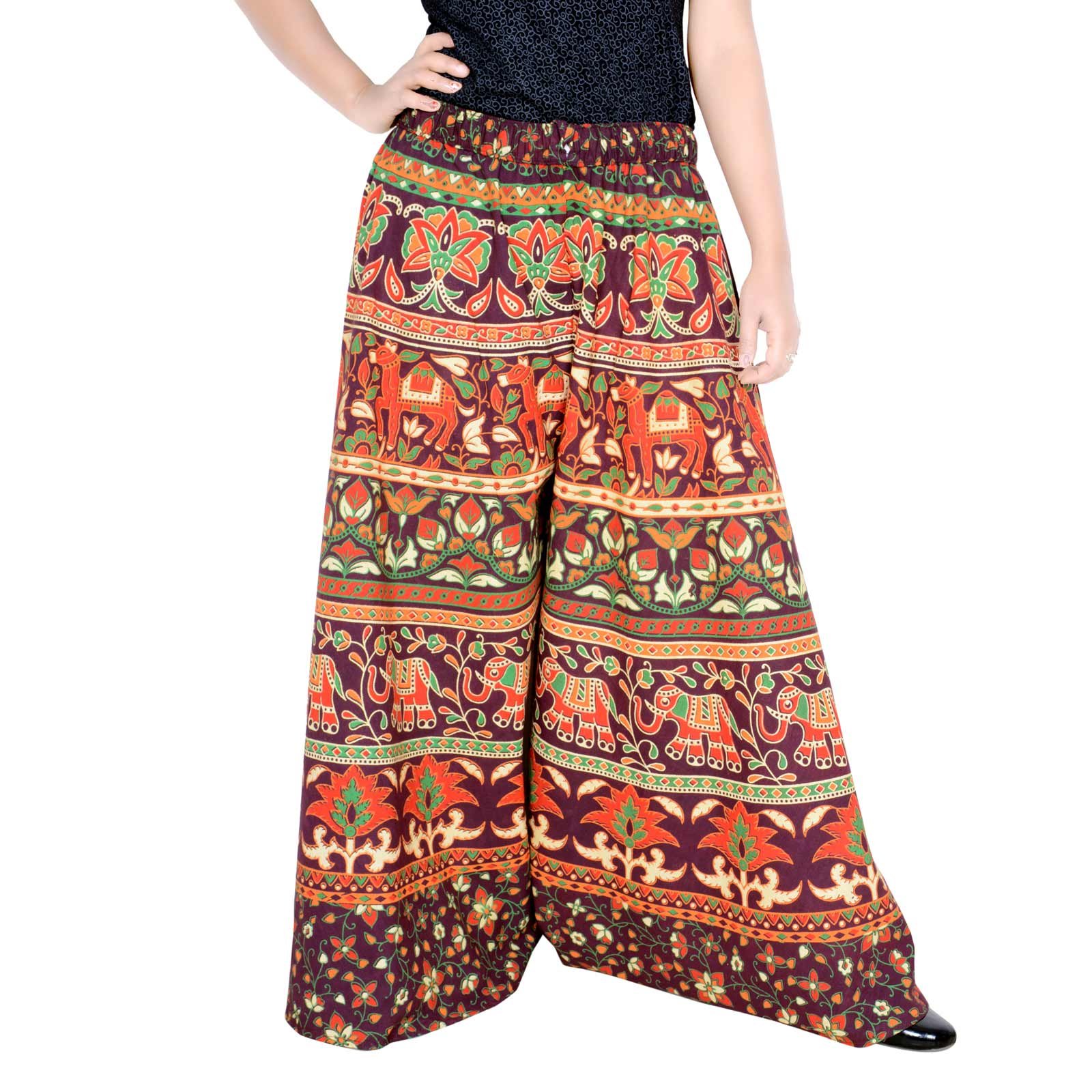 Women's Cotton Regular Fit Printed Palazzo for Women (P38NT_0006)-image-43