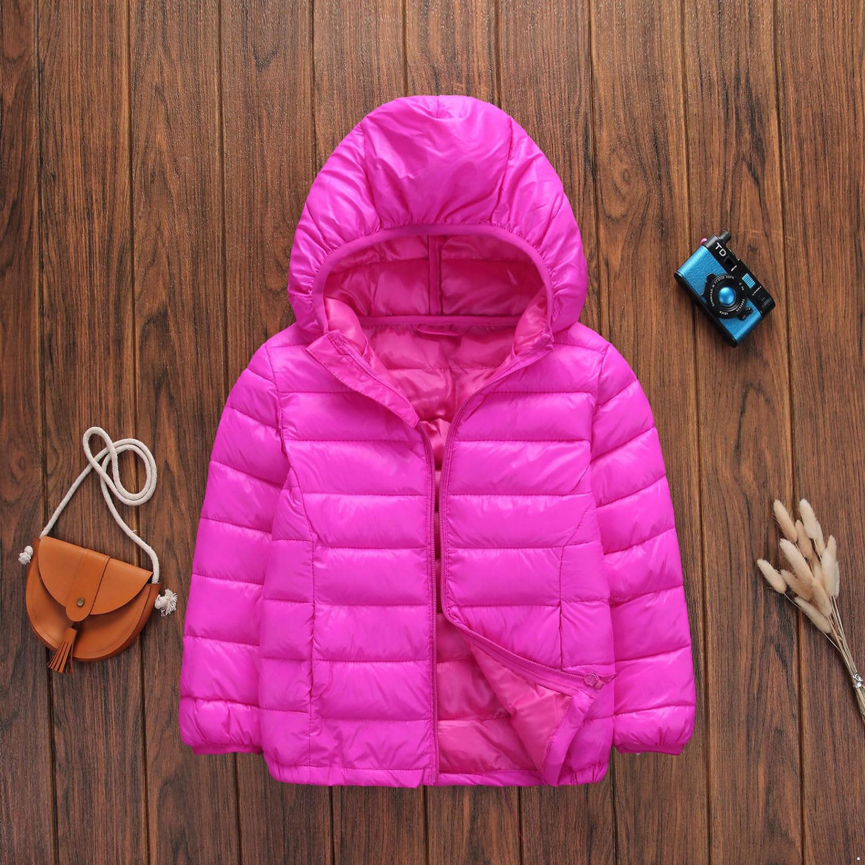 Linjinx Giubbotto Invernale Con Cappuccio Per Bambini Unisex Giacca Trapuntata Spessa Con Cerniera Piumino Caldo Pieghevole Leggero Anni