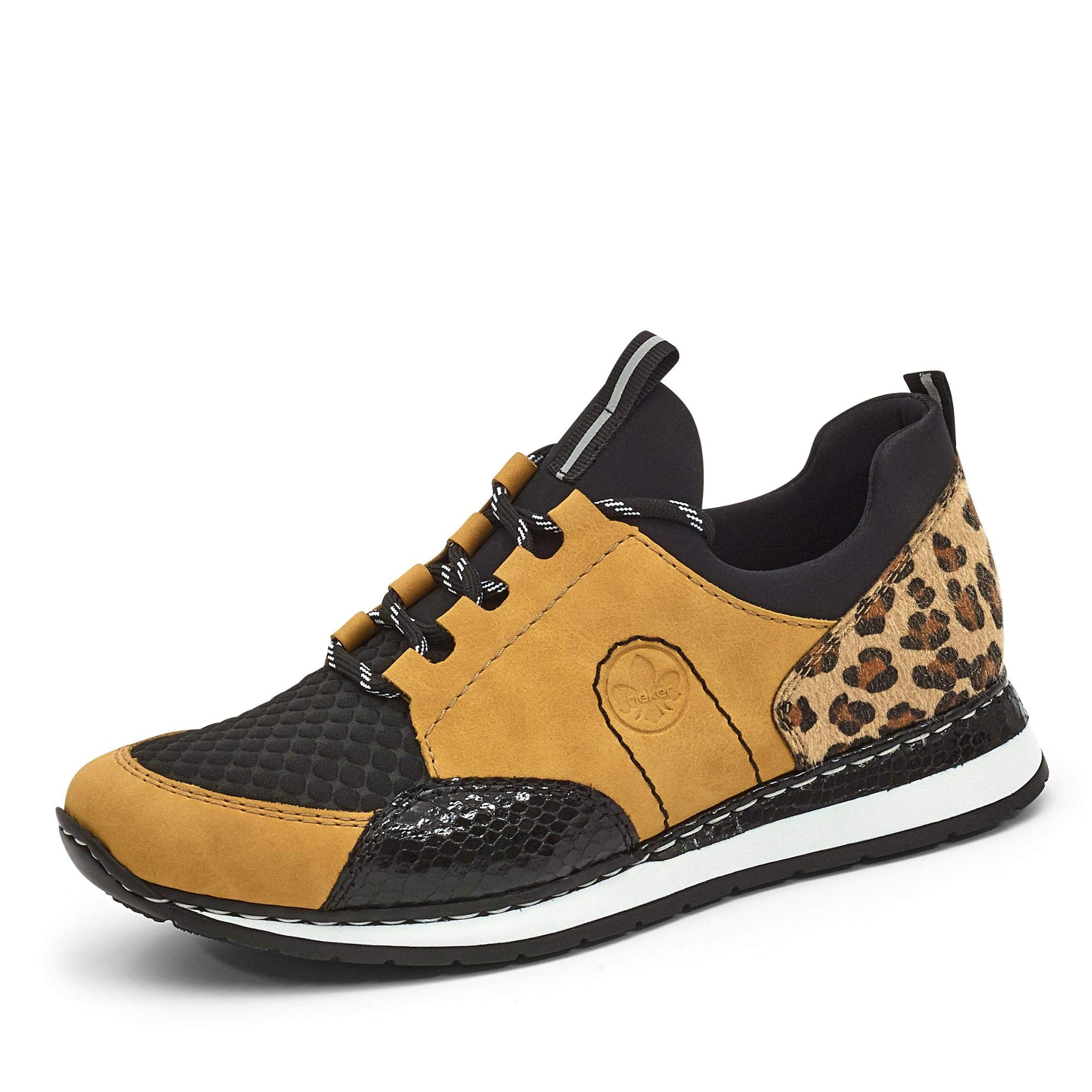 Rieker Women's N3083 Sneaker, Yellow, 3.5 UK