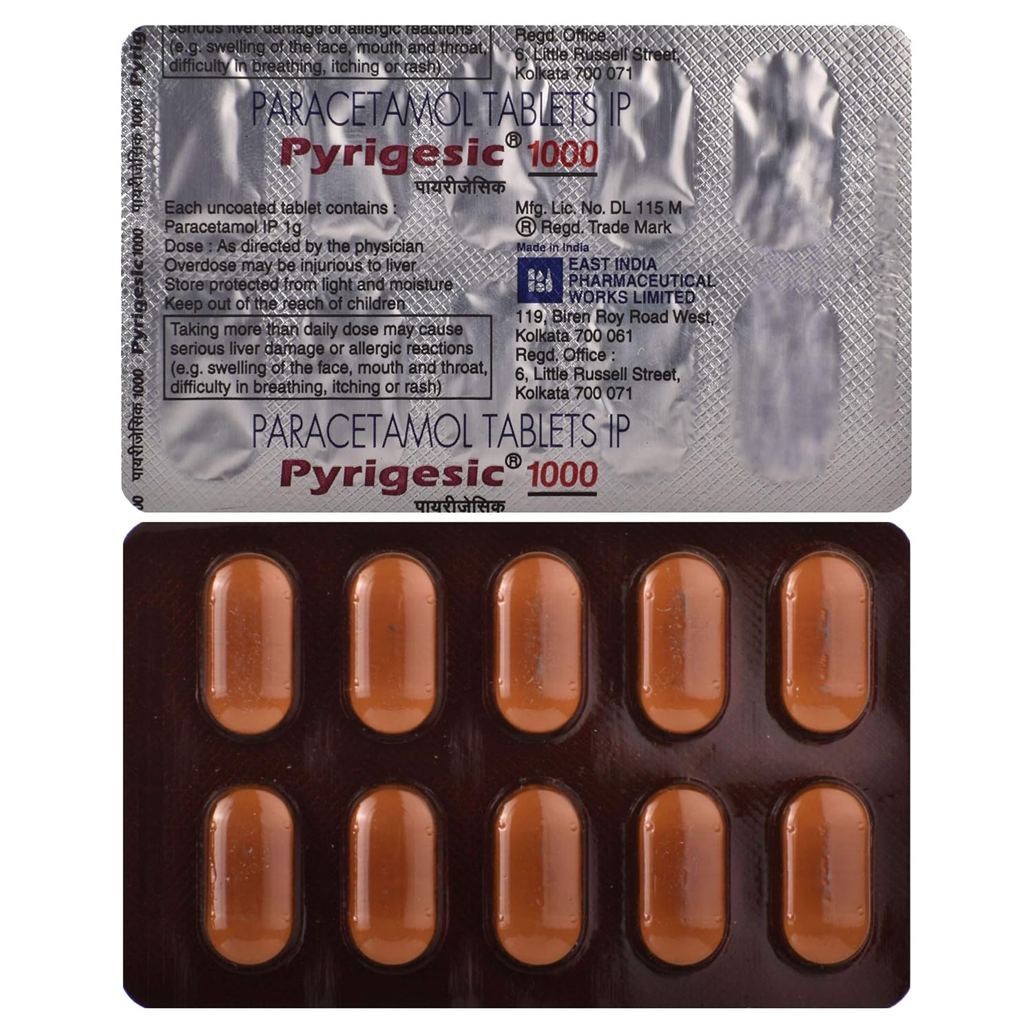 Pyrigesic 1000 - Strip of 10 Tablets : Amazon.in: Health & Personal Care