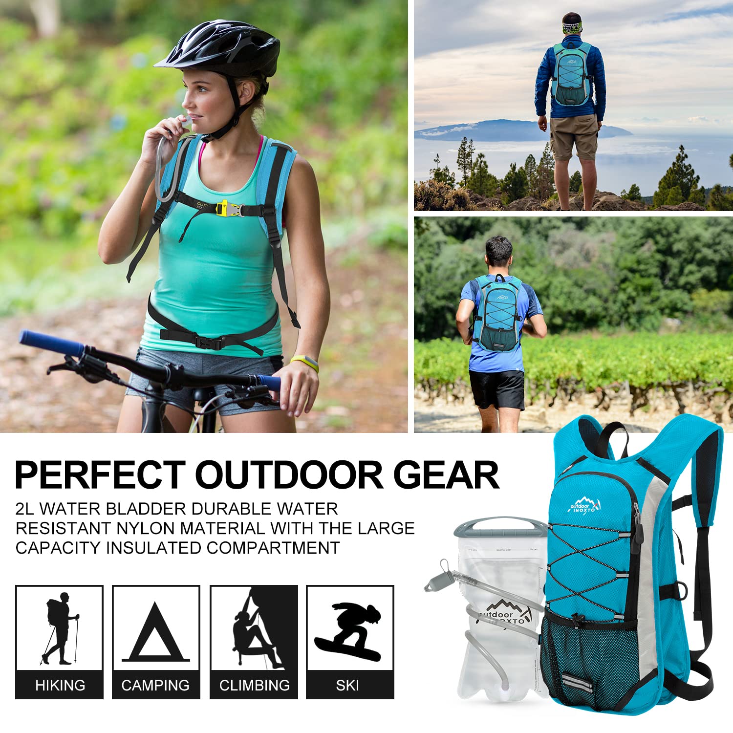 Running Water Bottle Roptat 2L Hydration Backpack Lightweight