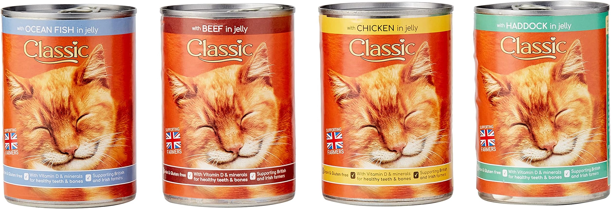 Butcher's Classic Wet Cat Food Variety Tin Fish and Meat in Jelly (24 x 400g)