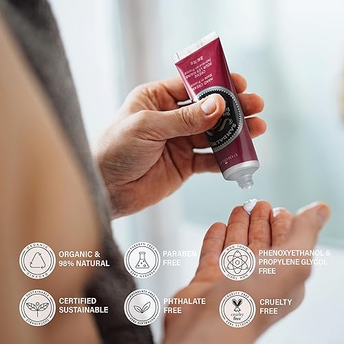 Vista 55 de La Chatelaine Crema de manos con manteca de karité al 20% tamaño de viaje, hombres, unisex, aceite de argán orgánico, hidratante, nutritiva, loción