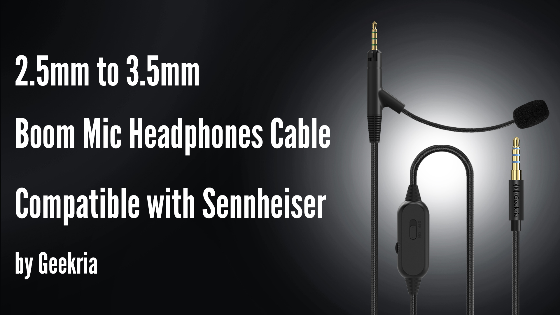 Amazon.com: GEEKRIA Boom Mic Cable Compatible with Sennheiser HD