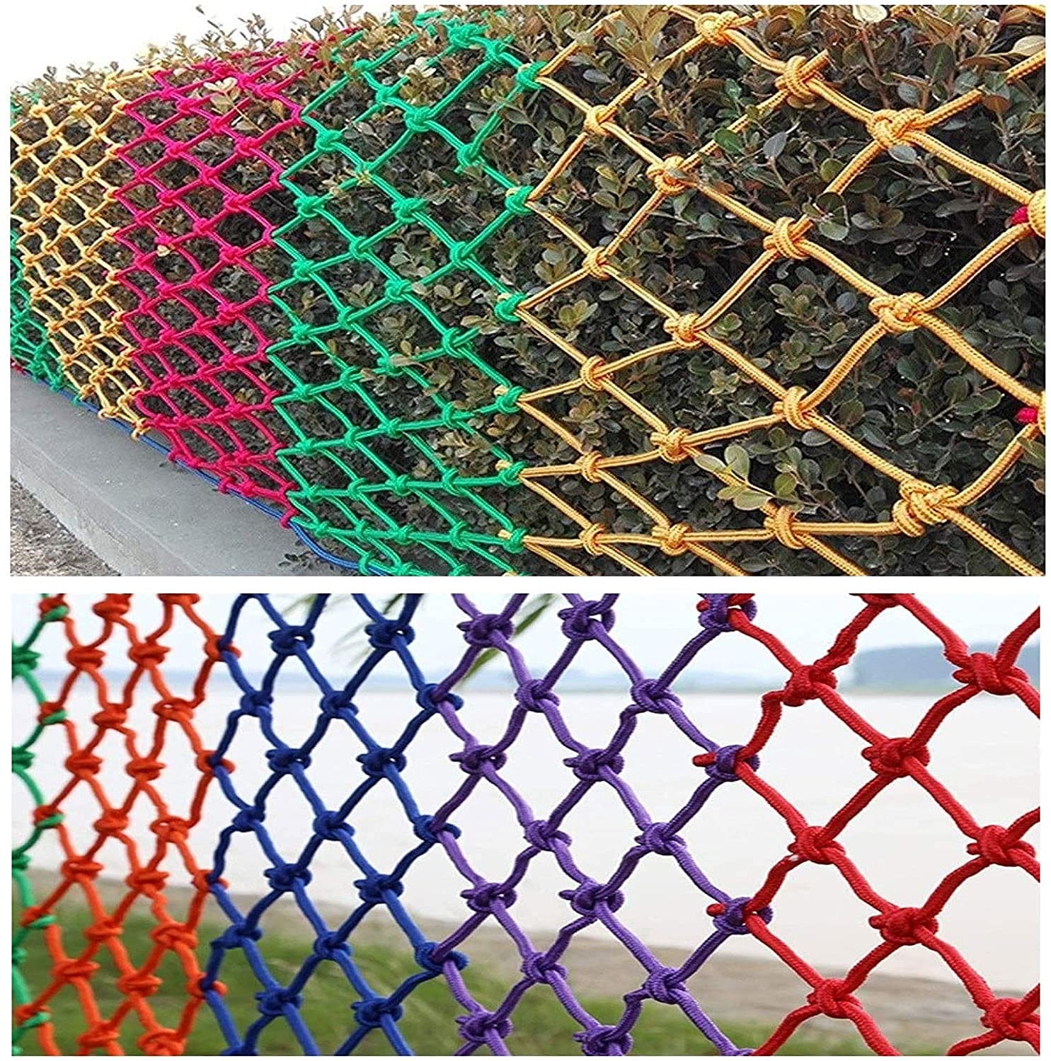 HAPPLiGNLY Decoration Net Color Safety Net, Children Climbing Net Outdoor Birds Net, Garden Swing Plant Fence Protective Net, Kids Hammock Railing Cargo Pet Rope Net Rope Netting (Size : 1x2m