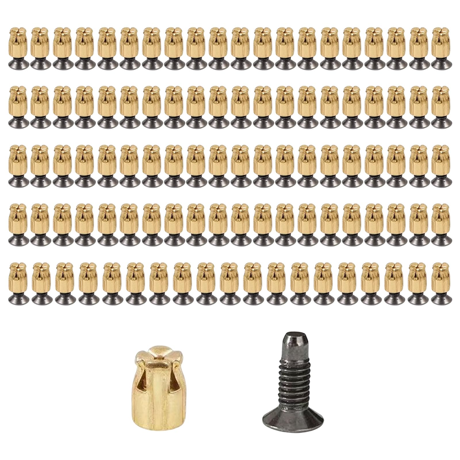 Wood Door Plate Reinforcement Set Cabinet Hinge Mounting Nut & Screw Metal Expansion Screw Hardware Easy Installation Furniture Hardware Replacement Set