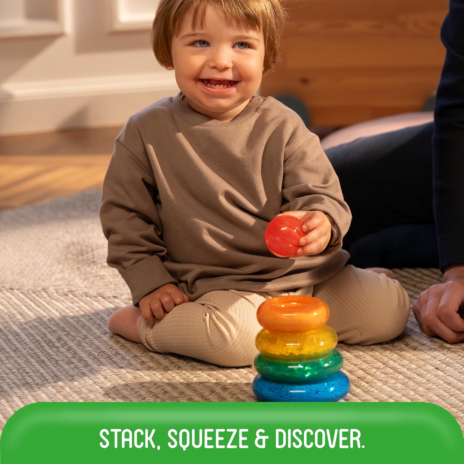 Goliath Lil' Jellies Jelly Stacker Toy | Squeeze, Squish, Stack Soft Rings | Sensory Play Toy Ages 6+ Months | From The Creators of Jelly Blox