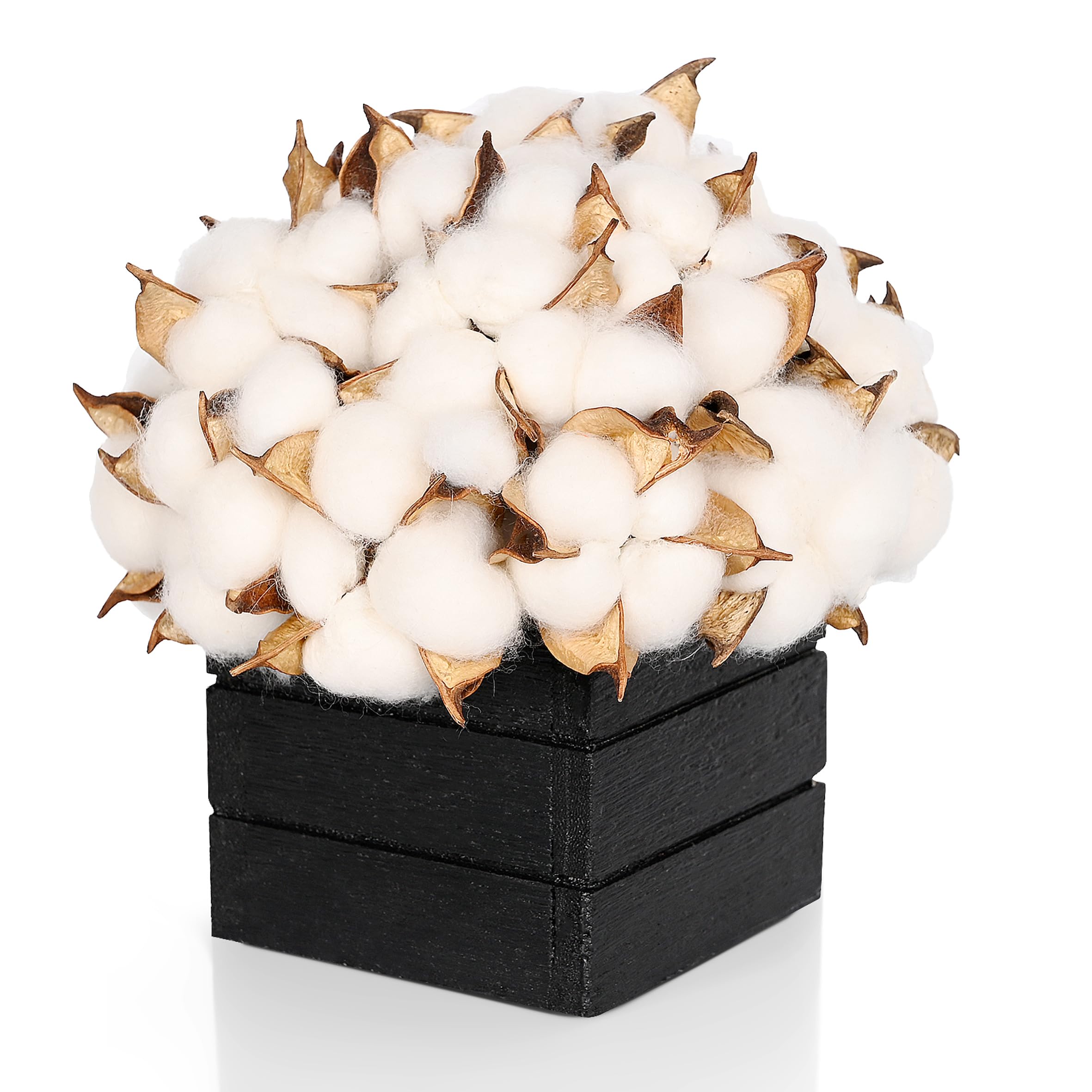 Idée cadeau Saint-Valentin : vase en bois et coton pour elle