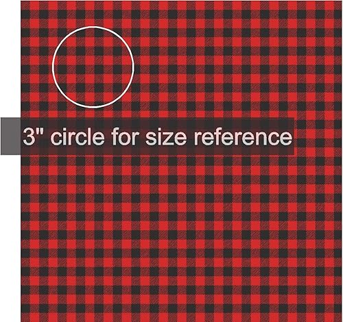 Miniatura 6 de Vinilo a cuadros blanco y negro, hojas de vinilo impresas, vinilo a cuadros, rojo negro, paquete de 4-12 x 12 pulgadas (blanconegro-rojonegro)