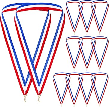 Medal Ribbons,Neck Ribbon with Snap Clips, Premium Ribbons For Medals, Awards, Student