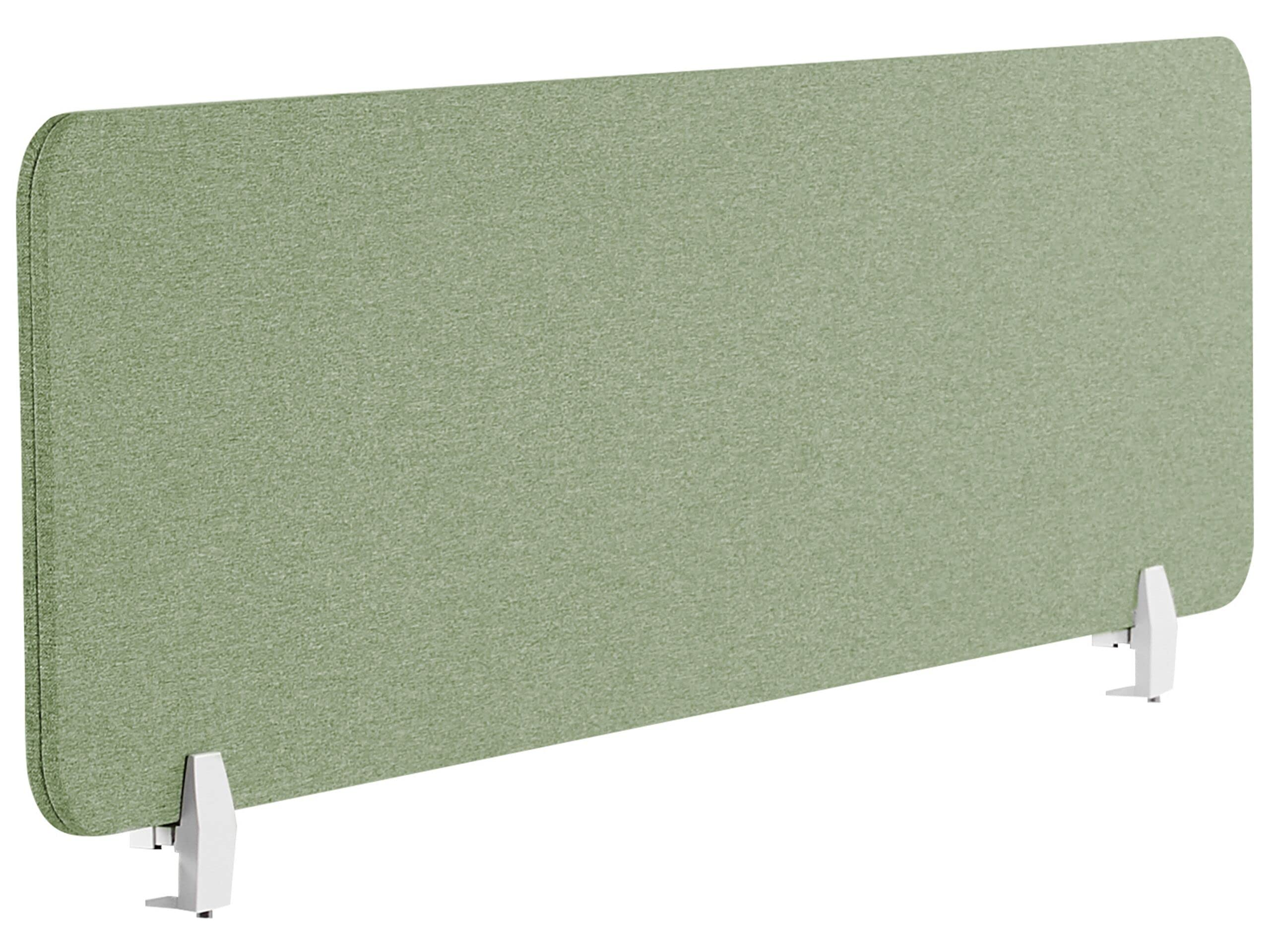 Beliani Pannello Divisorio Fonoassorbente per scrivania in Pet Verde 160 x 40 cm