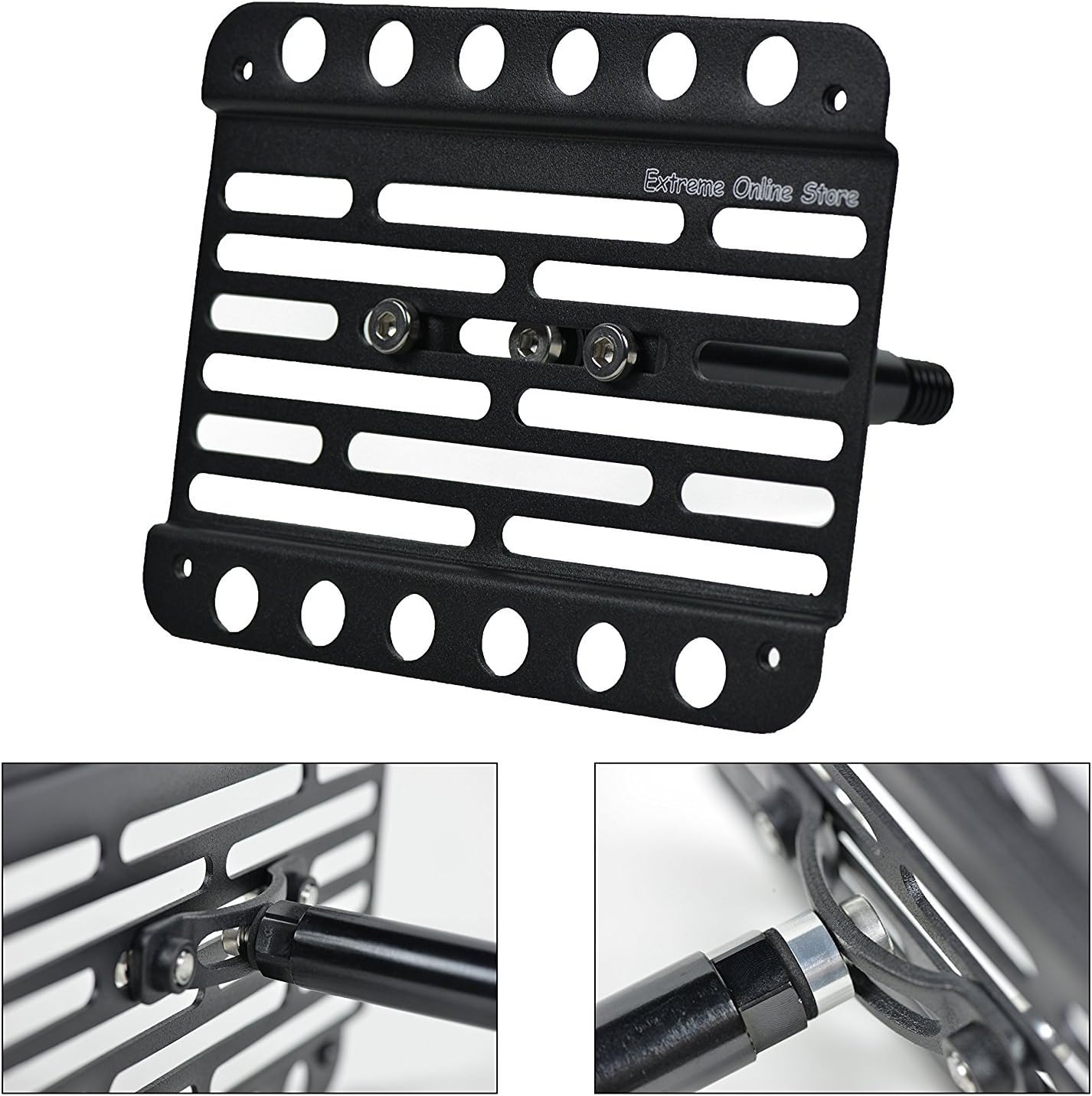 for 2016-2019 Cadillac ATS-V - Front Bumper Tow Hook License Plate RELOCATOR Kit Relocation Bracket Adaptor Mount Holder