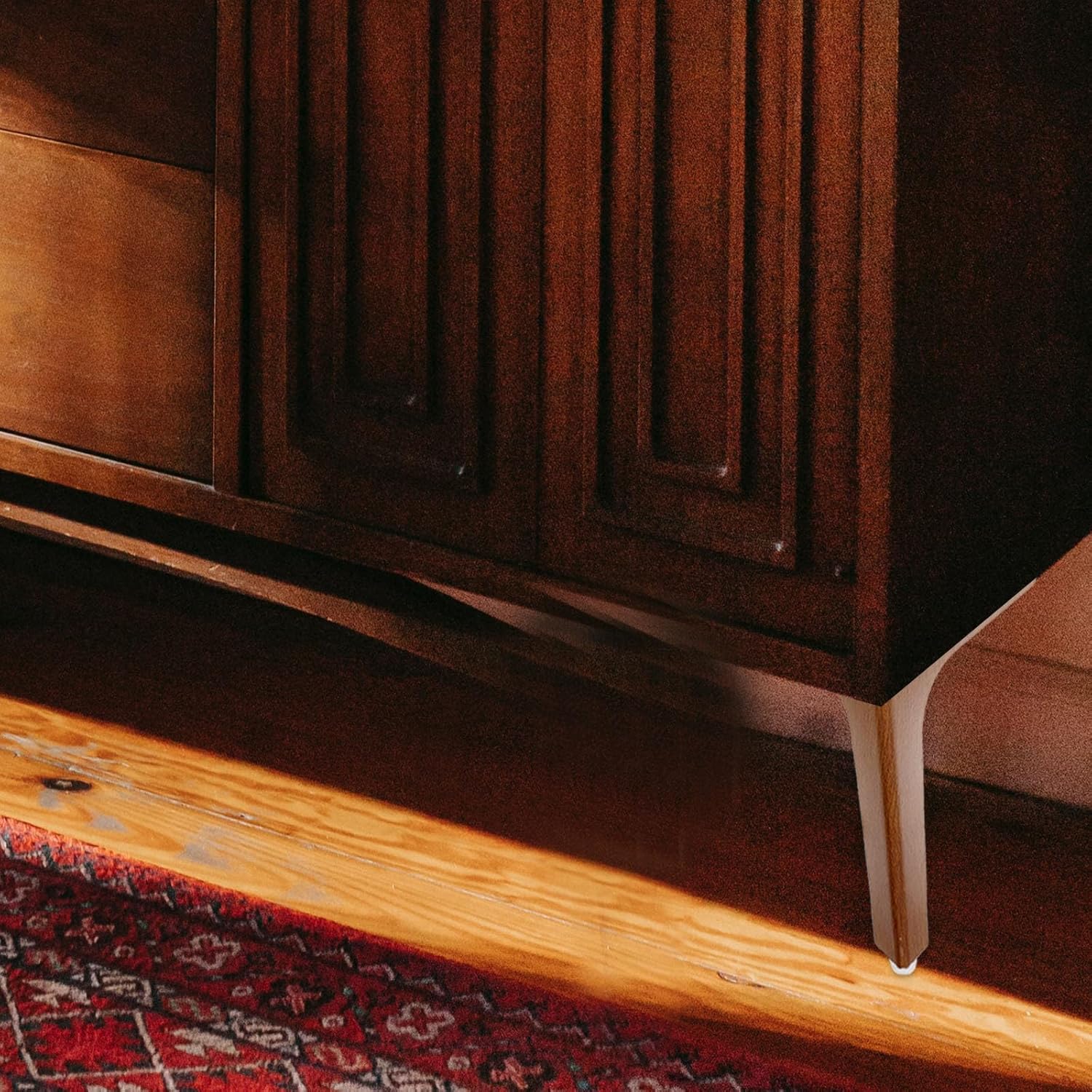 4pcs Walnut Wood Furniture Legs for Sofa Cabinet Coffee Table Dresser Replacement Support Feet for Living Room Furniture