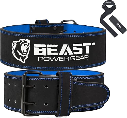 Miniatura 8 de Beast Power Gear Cinturones de Levantamiento de Pesas - Correa Gratuita de 4" de Ancho y 10mm de Grosor para Levantamiento de Pesas, Cultura Física,