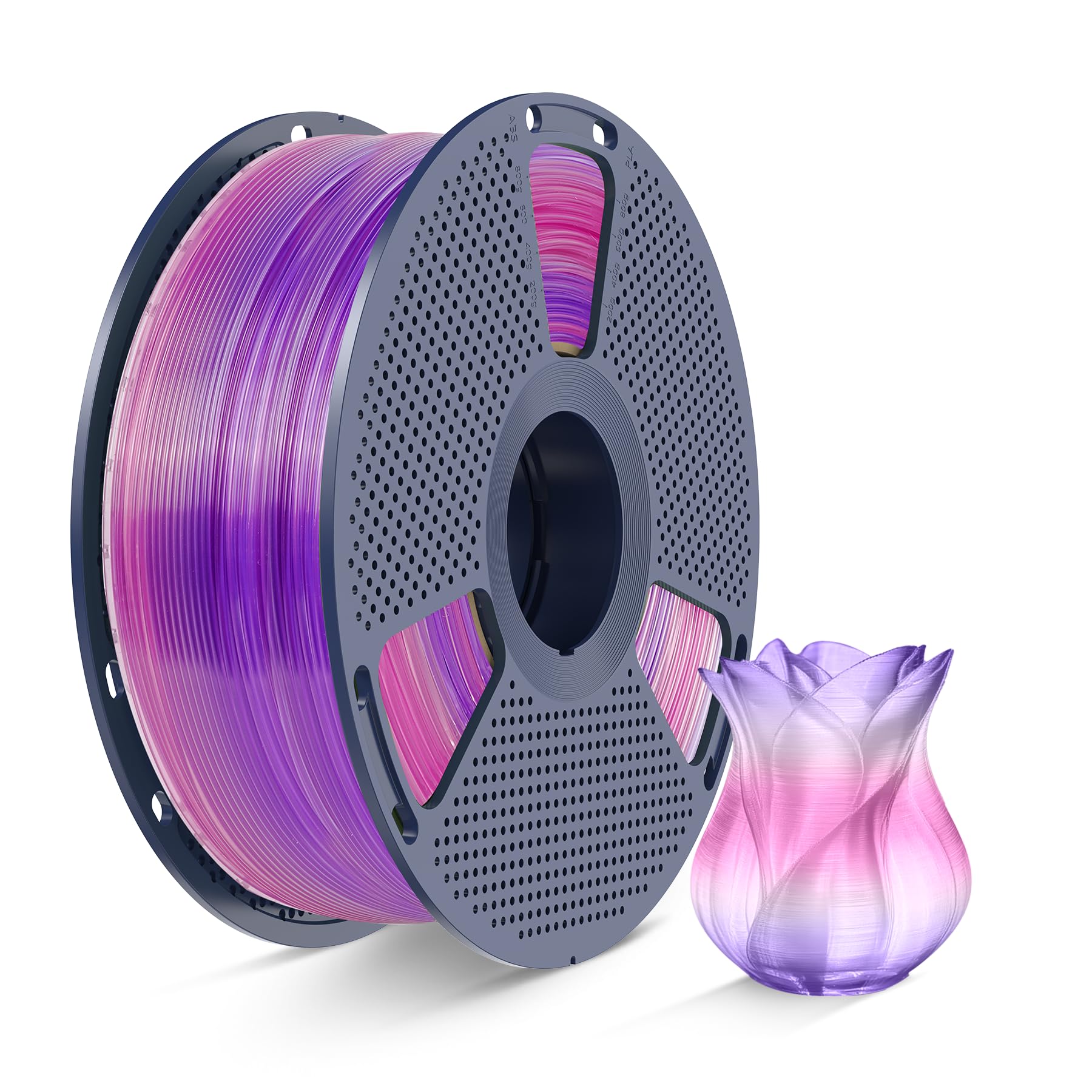 SUNLU Transparent Rainbow PLA Filament 1.75mm, 1KG, Rainbow 03