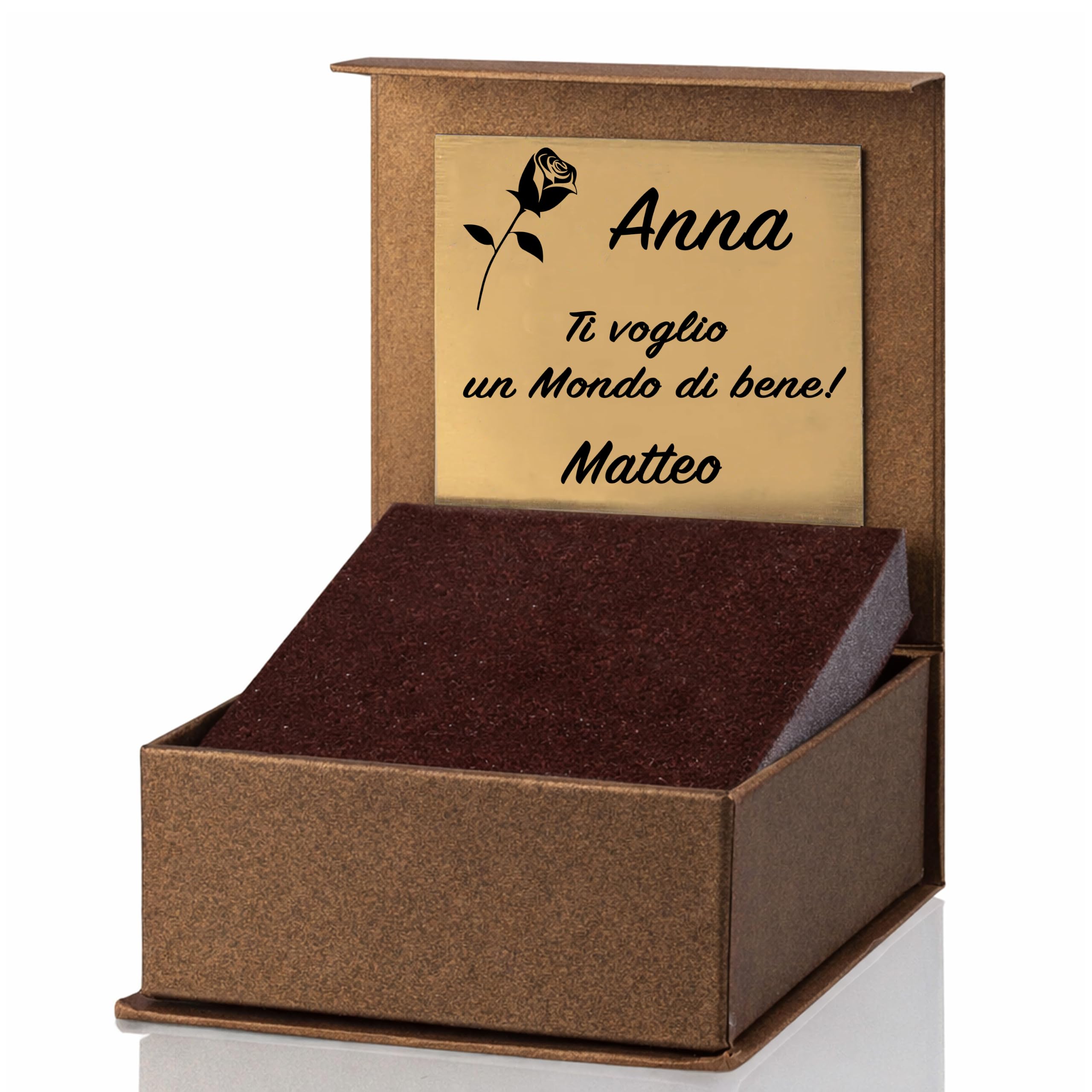 Sakrami Collana Nome Personalizzato Zirconi Colorati Argento 925 Dorato con Sferette Diamantate + Scatola con Dedica Incisa – Idea Regalo Compleanno Comunione Laurea Donna Ragazza