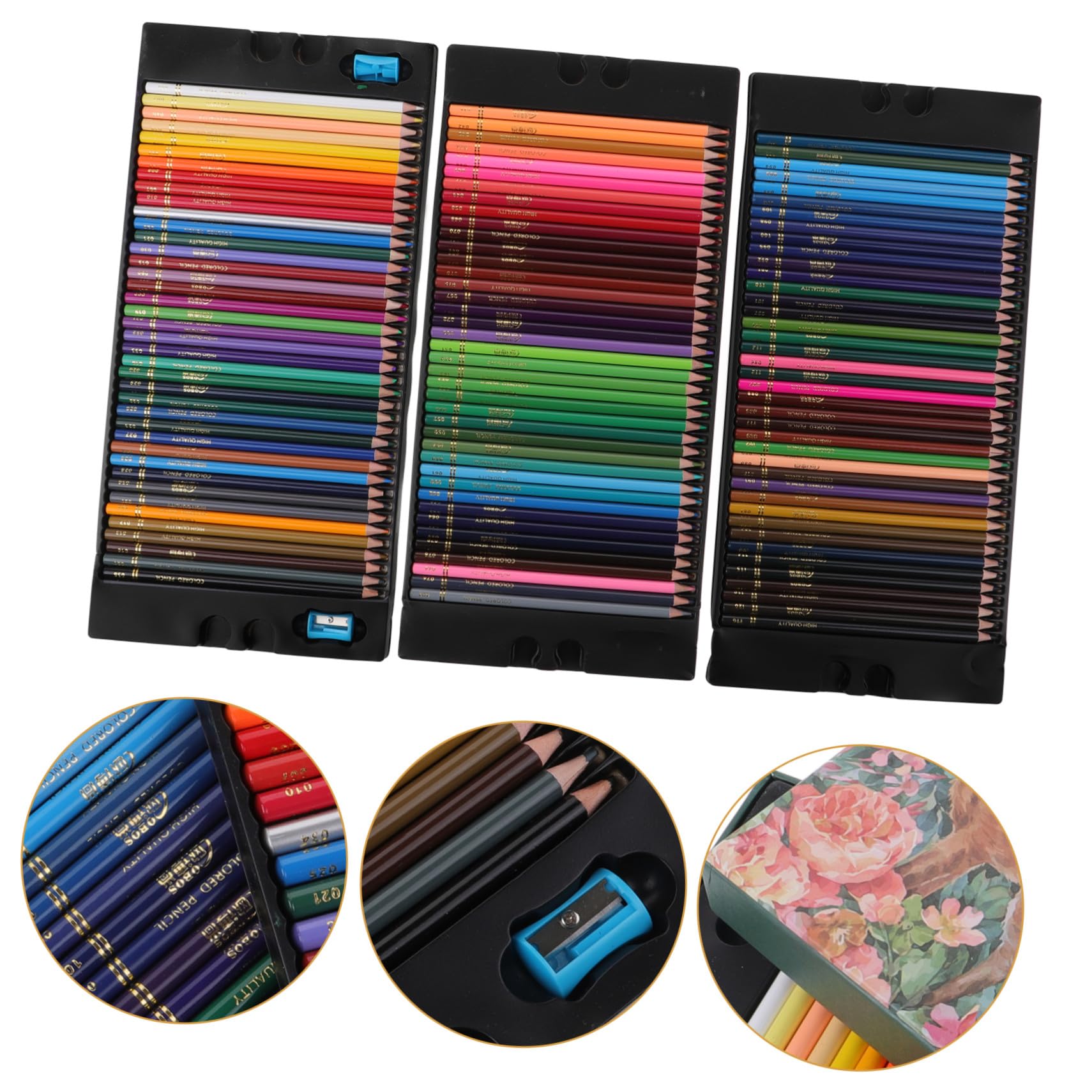 120 pièces Crayons de Couleur Huileux Couleurs Ensemble de Crayons Artistiques pour Adultes et Garçon Fille Boîte Transparente Facile à Utiliser et Durables pour Dessin et